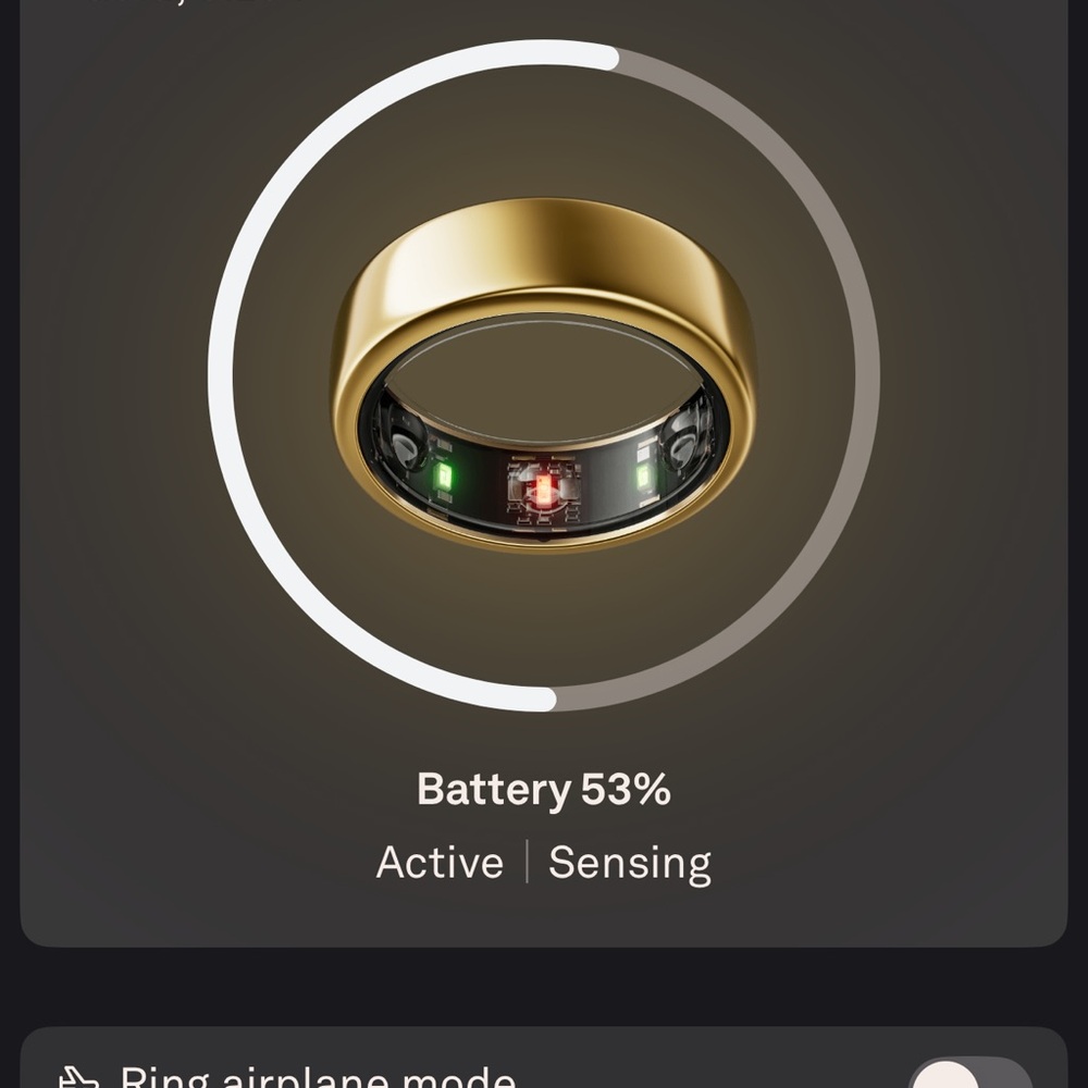 Gold Oura Ring - Gen 3 - Size 7 - Picture 3 of 7